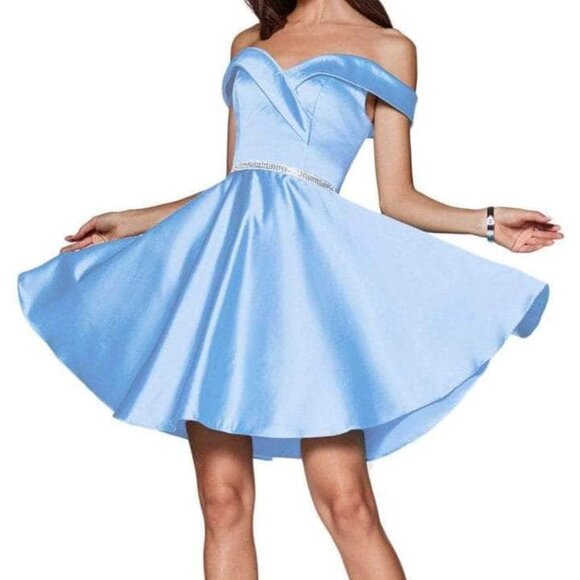 Cinderella Divine Dresses & Skirts - NWT Cinderella Divine CD0140 Homecoming Dress Satin Blue Size XS